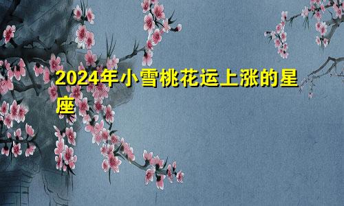 2024年小雪桃花运上涨的星座 碰到正缘