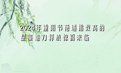 2024年重阳节艳遇指数高的星座魅力释放惊喜来临