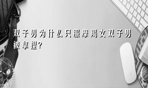 双子男为什么只服摩羯女双子男被拿捏?