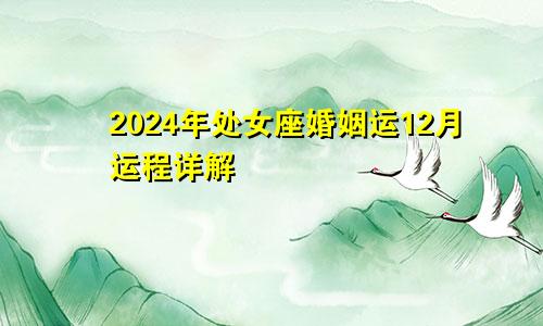 2024年处女座婚姻运12月运程详解 过上知足常乐的生活