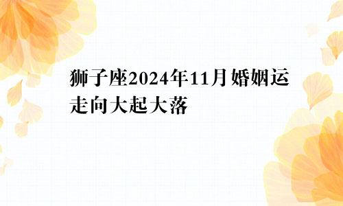 狮子座2024年11月婚姻运走向大起大落　　