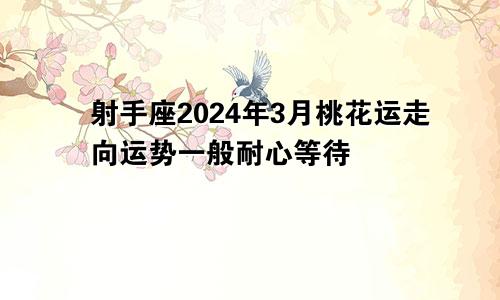 射手座2024年3月桃花运走向运势一般耐心等待