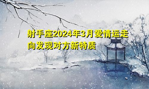 射手座2024年3月爱情运走向发现对方新特质