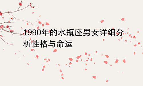 1990年的水瓶座男女详细分析性格与命运