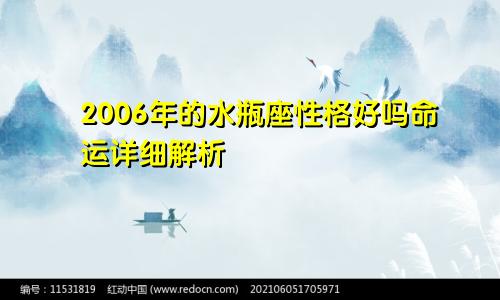 2006年的水瓶座性格好吗命运详细解析