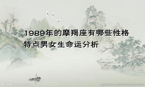 1989年的摩羯座有哪些性格特点男女生命运分析