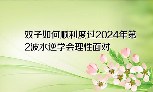 双子如何顺利度过2024年第2波水逆学会理性面对