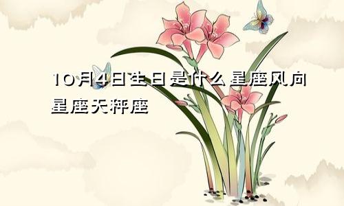 10月4日生日是什么星座风向星座天秤座