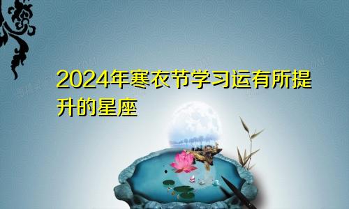 2024年寒衣节学习运有所提升的星座 学习进步大