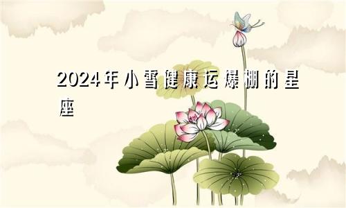 2024年小雪健康运爆棚的星座 免疫力增强