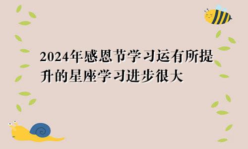 2024年感恩节学习运有所提升的星座学习进步很大