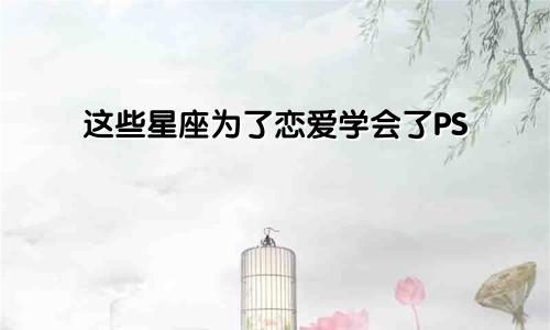 这些星座为了恋爱学会了PS