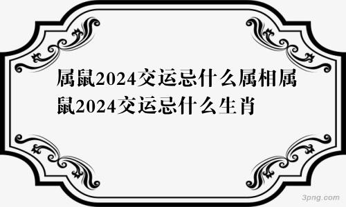 属鼠2024交运忌什么属相属鼠2024交运忌什么生肖