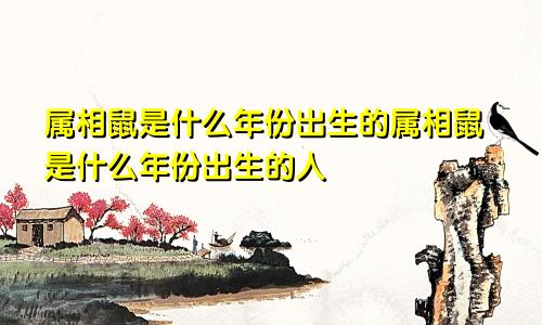 属相鼠是什么年份出生的属相鼠是什么年份出生的人