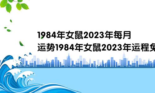 1984年女鼠2023年每月运势1984年女鼠2023年运程免费