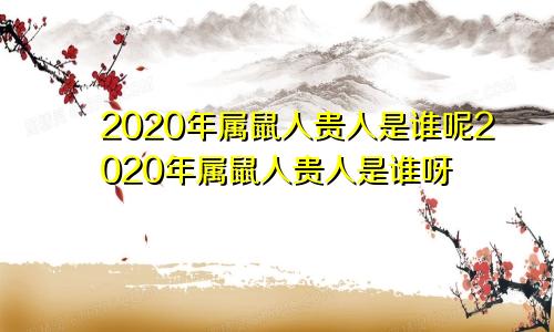 2020年属鼠人贵人是谁呢2020年属鼠人贵人是谁呀