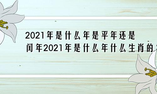 2021年是什么年是平年还是闰年2021年是什么年什么生肖的年