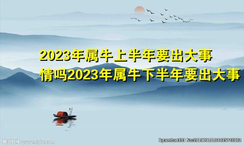 2023年属牛上半年要出大事情吗2023年属牛下半年要出大事