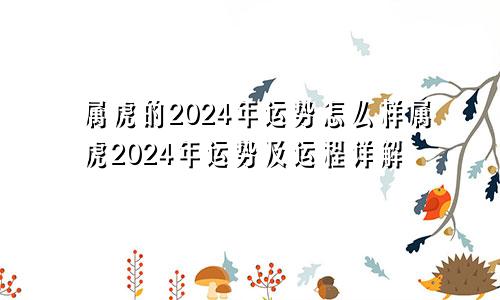 属虎的2024年运势怎么样属虎2024年运势及运程详解