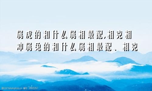 属虎的和什么属相最配,相克相冲属兔的和什么属相最配、相克