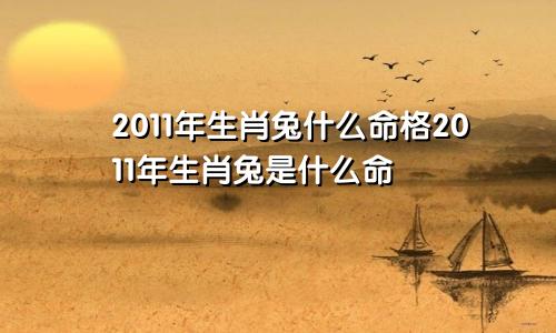 2011年生肖兔什么命格2011年生肖兔是什么命