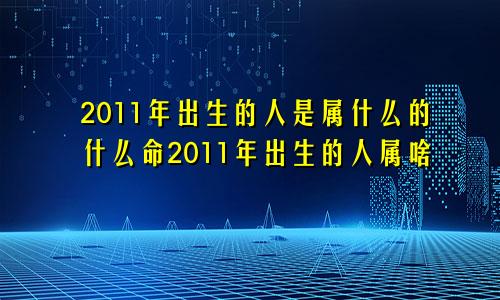 2011年出生的人是属什么的什么命2011年出生的人属啥