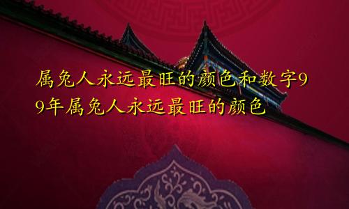 属兔人永远最旺的颜色和数字99年属兔人永远最旺的颜色