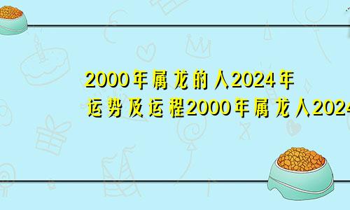 2000年属龙的人2024年运势及运程2000年属龙人2024年运势怎样?