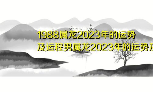 1988属龙2023年的运势及运程男属龙2023年的运势及运程男性