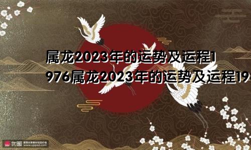 属龙2023年的运势及运程1976属龙2023年的运势及运程1988