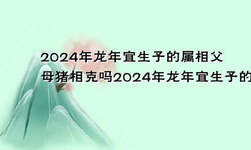 2024年龙年宜生子的属相父母猪相克吗2024年龙年宜生子的属相父母马狗相克吗