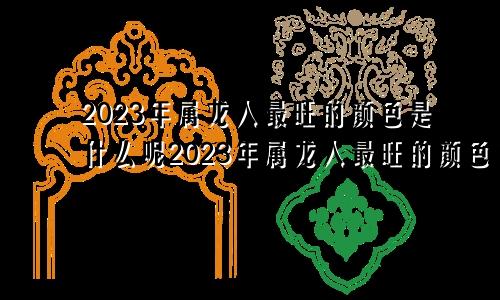 2023年属龙人最旺的颜色是什么呢2023年属龙人最旺的颜色微信头像