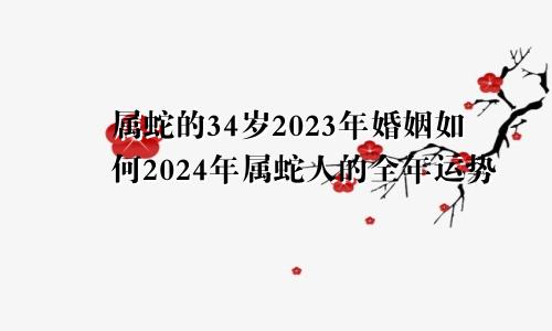 属蛇的34岁2023年婚姻如何2024年属蛇人的全年运势