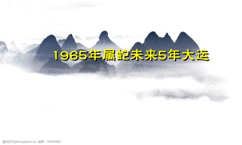 1965年属蛇未来5年大运