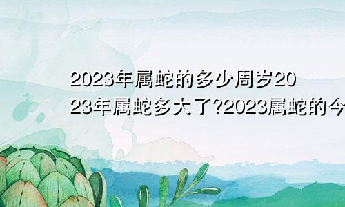 2023年属蛇的多少周岁2023年属蛇多大了?2023属蛇的今年多大