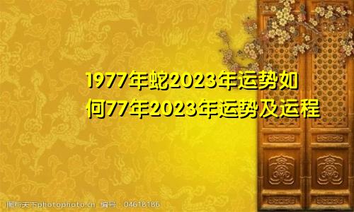 1977年蛇2023年运势如何77年2023年运势及运程