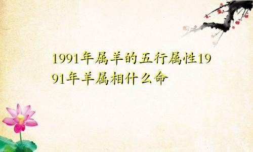 1991年属羊的五行属性1991年羊属相什么命