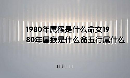 1980年属猴是什么命女1980年属猴是什么命五行属什么