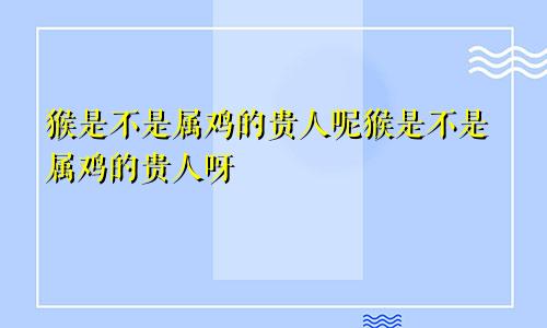 猴是不是属鸡的贵人呢猴是不是属鸡的贵人呀