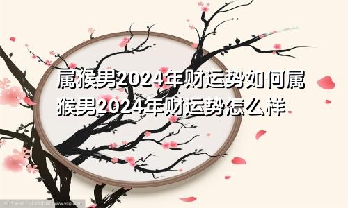 属猴男2024年财运势如何属猴男2024年财运势怎么样