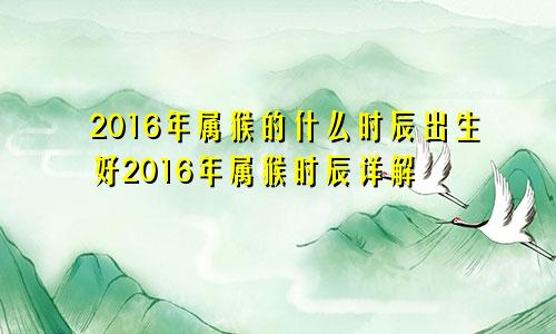 2016年属猴的什么时辰出生好2016年属猴时辰详解