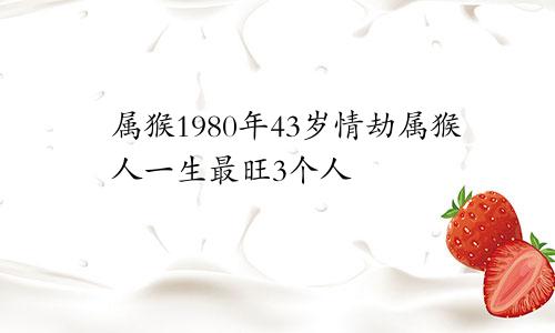 属猴1980年43岁情劫属猴人一生最旺3个人