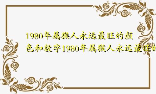 1980年属猴人永远最旺的颜色和数字1980年属猴人永远最旺的颜色2023年的