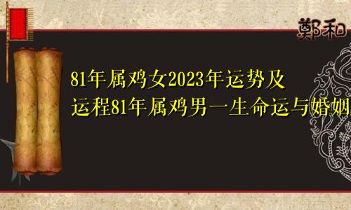 81年属鸡女2023年运势及运程81年属鸡男一生命运与婚姻如何