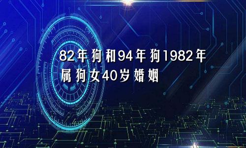 82年狗和94年狗1982年属狗女40岁婚姻