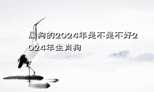 属狗的2024年是不是不好2024年生肖狗