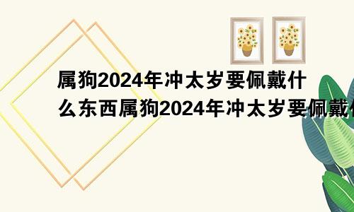 属狗2024年冲太岁要佩戴什么东西属狗2024年冲太岁要佩戴什么生肖