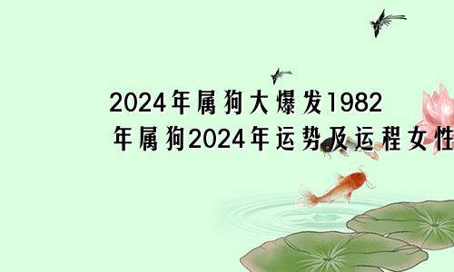 2024年属狗大爆发1982年属狗2024年运势及运程女性