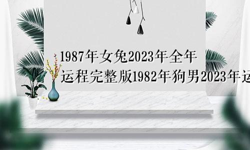 1987年女兔2023年全年运程完整版1982年狗男2023年运势完整版