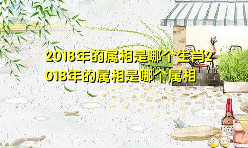 2018年的属相是哪个生肖2018年的属相是哪个属相